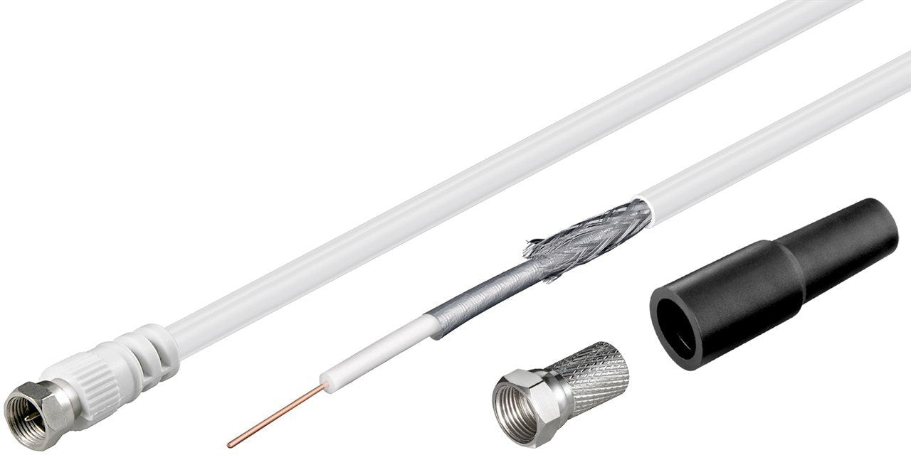 EAN 4040849516245 - Goobay 51624 cable coaxial 10 m Tipo F Blanco imagen 1