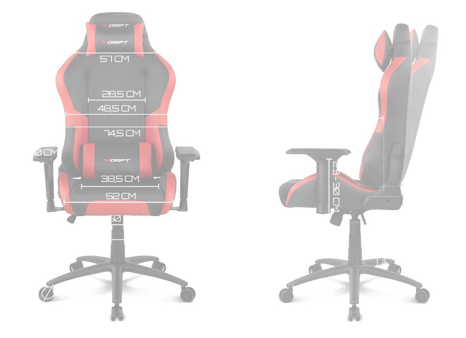 EAN 8436587970931 - DRIFT DR250 Silla para videojuegos de PC Asiento acolchado tapizado Negro, Rojo imagen 14