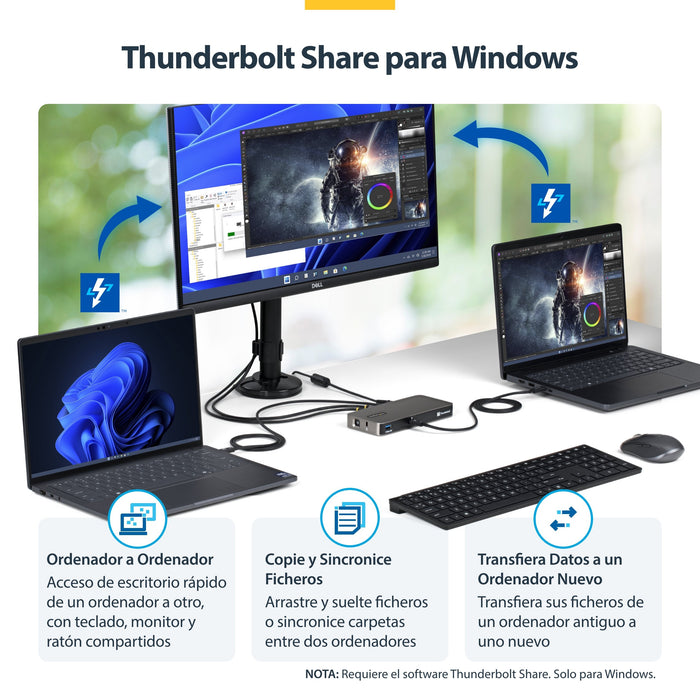 EAN 0065030925709 - StarTech.com 303UE-TB5-HUB hub de interfaz Thunderbolt 5 80 Mbit/s Gris imagen 13