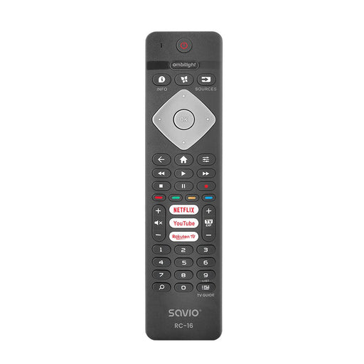 EAN 5901986048244 - Savio RC-16 mando a distancia IR inalámbrico TV, Sintonizador de TV, Receptor de televisión Botones imagen 1