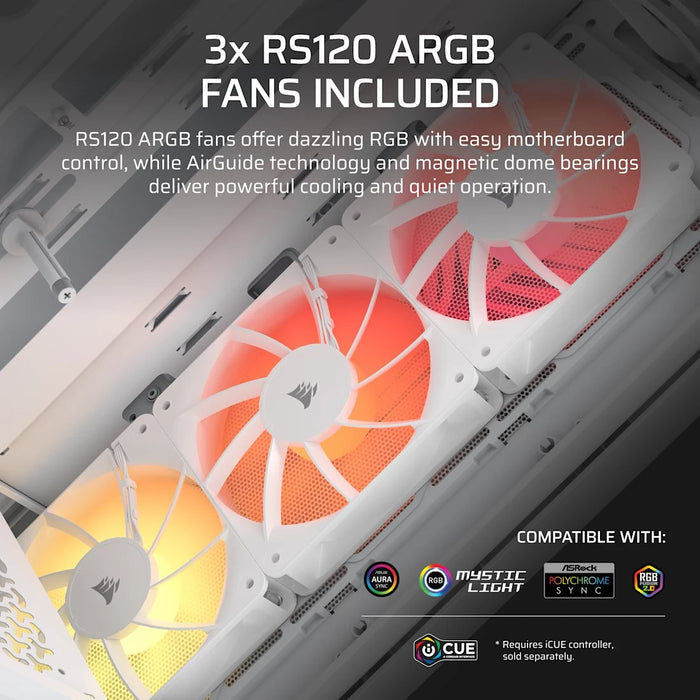 EAN 840440419679 - Corsair Midi Tower 3200D RS ARGB PC Case Blanco imagen 5