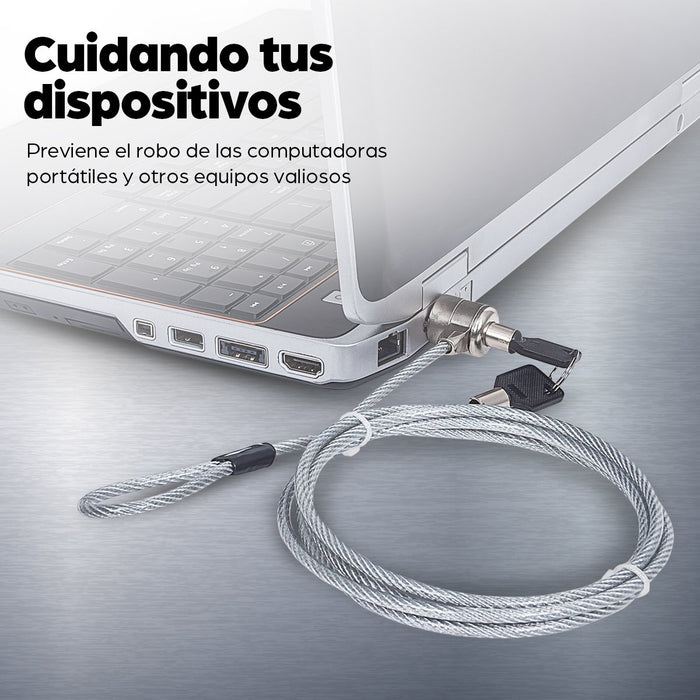 EAN 0766623440271 - Manhattan 440271 cable antirrobo Plata 1,4 m imagen 5