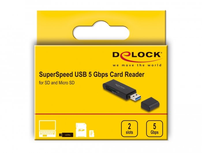 EAN 4043619910021 - DeLOCK 91002 lector de tarjeta Negro imagen 5