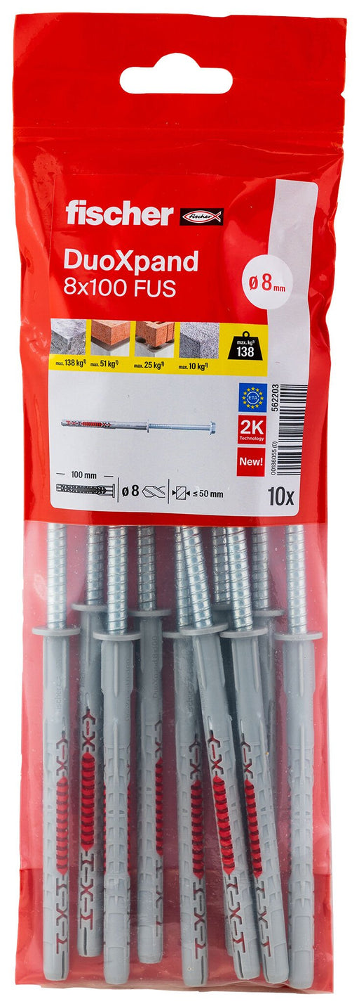 EAN 4048962442311 - Fischer 562203 tornillo de anclaje y taco 10 pieza(s) imagen 2