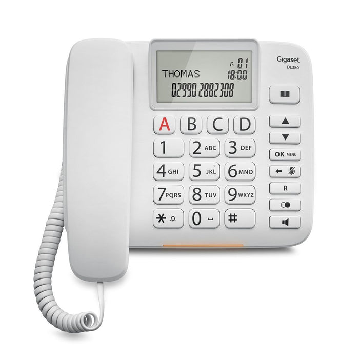 EAN 4250366856643 - Gigaset DL380 Teléfono analógico Identificador de llamadas Blanco imagen 7
