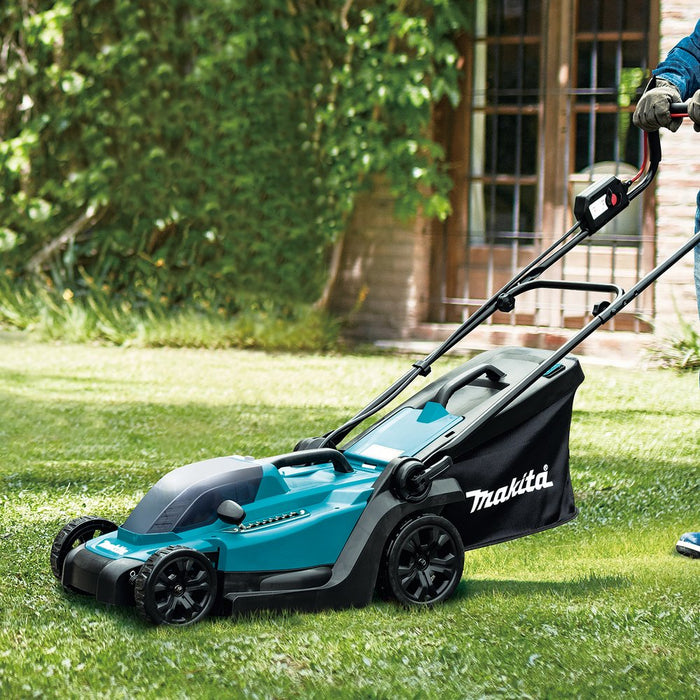 EAN 0088381757935 - Makita DLM330RM cortadora de césped Cortacésped manual Batería Negro, Azul imagen 16