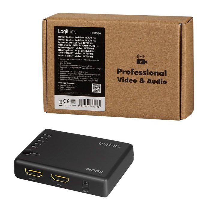 EAN 4052792062342 - LogiLink HD0036 divisor de video HDMI 4x HDMI imagen 10