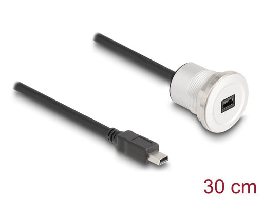 EAN 4043619881864 - DeLOCK 88186 cable USB USB 2.0 0,3 m Mini-USB B Negro, Plata imagen 2
