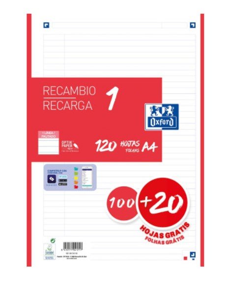 EAN 8412771041717 - Oxford 400158166 papel de cuaderno 210 x 297 mm (A4) 120 hojas imagen 1