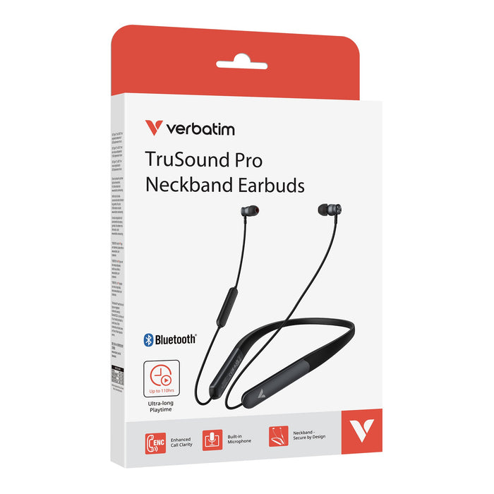 EAN 23942302032 - Verbatim TruSound Pro Auriculares Inalámbrico Banda para cuello Música/uso diario Bluetooth Negro imagen 2