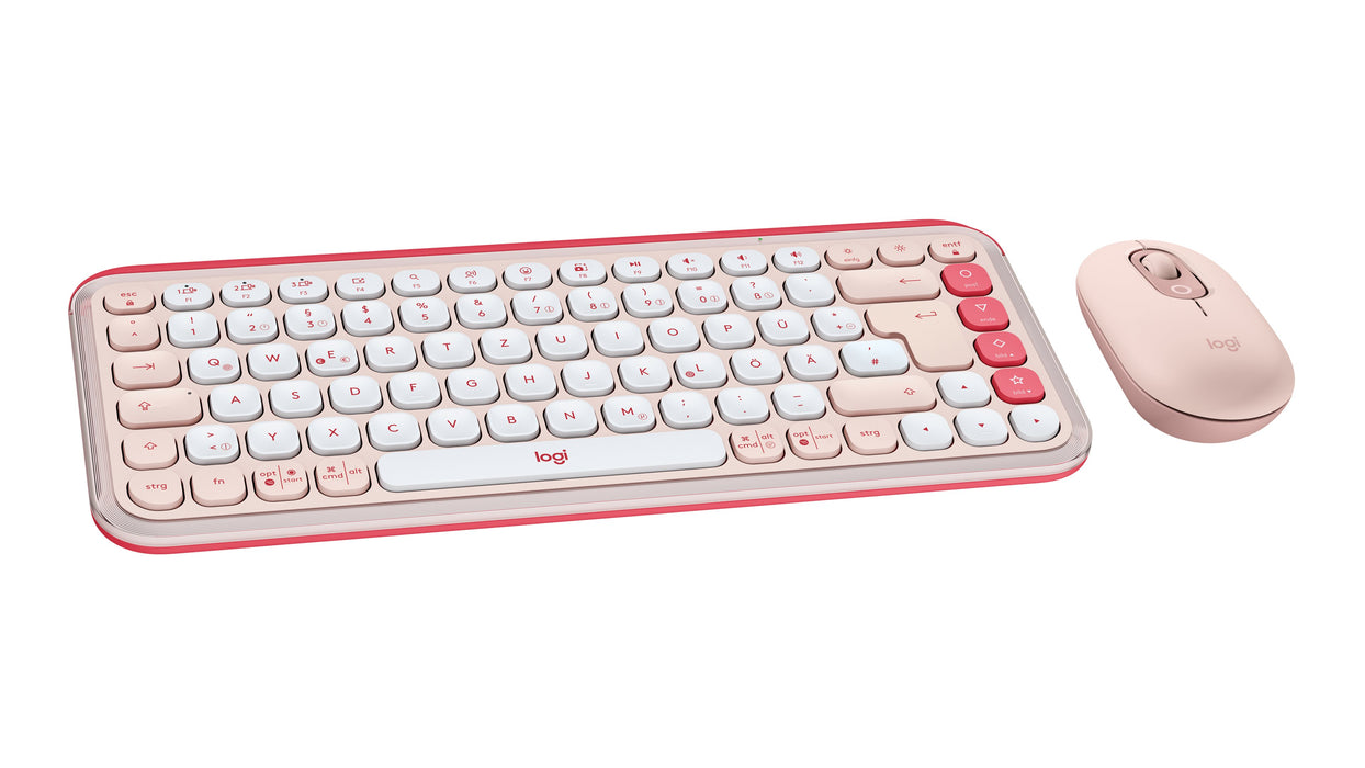 EAN 5099206127623 - Logitech 920-013108 teclado Ratón incluido Universal Bluetooth QWERTZ Alemán Rosa imagen 2