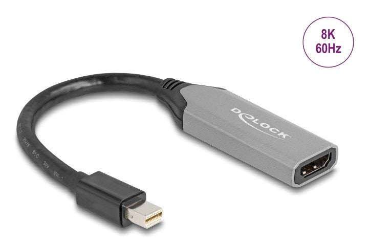 EAN 4043619643318 - DeLOCK 64331 adaptador de cable de vídeo 0,15 m Mini DisplayPort HDMI Negro, Gris imagen 1