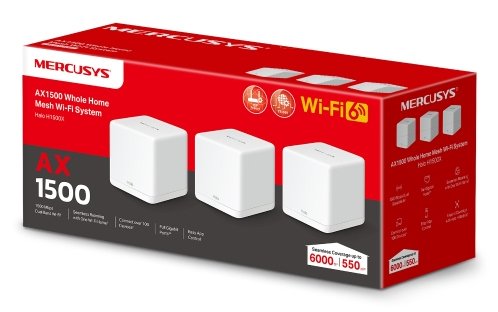 EAN 6957939001933 - Mercusys HALO H1500X Doble banda (2,4 GHz / 5 GHz) Wi-Fi 6 (802.11ax) Blanco 3 Interno imagen 4