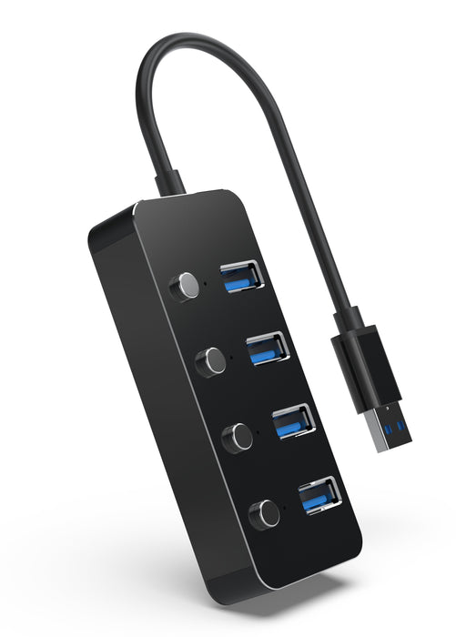 EAN 8716309124591 - Gembird UHB-U3P4P-01 hub de interfaz USB 3.2 Gen 1 (3.1 Gen 1) Type-A 5000 Mbit/s Negro imagen 5