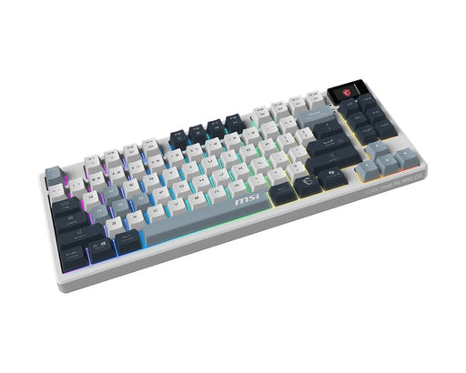EAN 4711377284165 - MSI FORGE GK600 TKL WIRELESS SKY teclado Juego USB + Bluetooth QWERTY Inglés del Reino Unido Azul, Blanco imagen 2