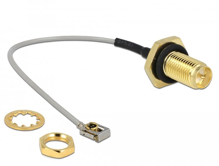EAN 4043619899265 - DeLOCK 89926 cable coaxial 0,1 m SMA MHF I LK Negro, Gris imagen 2