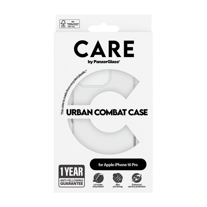 EAN 5715685004209 - PanzerGlass CARE™ by ® Urban Combat Case Transparent iPhone 16 Pro funda para teléfono móvil Transparente imagen 3