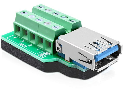 EAN 4043619653706 - DeLOCK 65370 cambiador de género para cable USB 3.0-A 10p Negro, Verde, Plata imagen 1