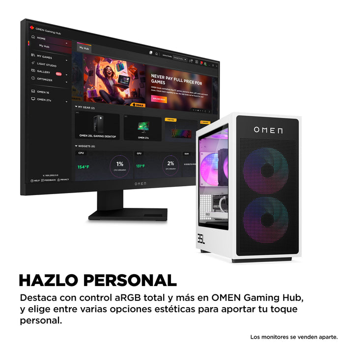 EAN 199251006043 - HP OMEN 35L GT16-0090ns PC AMD Ryzen™ 7 8700F 32 GB DDR5-SDRAM 1 TB SSD NVIDIA GeForce RTX 5070 Ti FreeDOS imagen 6
