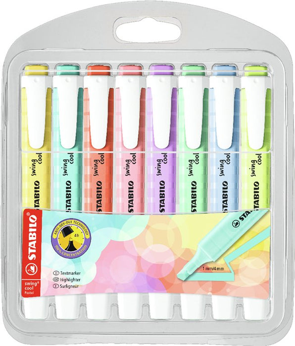 EAN 4006381559492 - STABILO swing cool Pastel marcador 8 pieza(s) Punta de cincel Colores surtidos imagen 1