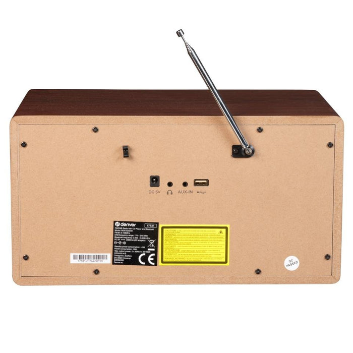EAN 5706751073472 - Denver MDA-525DW Reproductor de CD portátil Madera imagen 4
