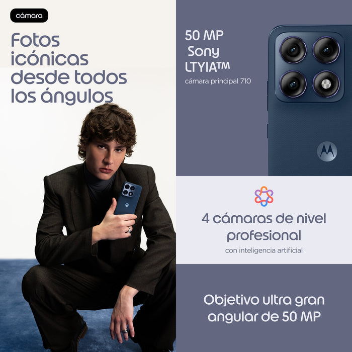 EAN 0840493615813 - Motorola edge 70 pro 17,2 cm (6.78") SIM doble Android 16.0 5G USB Tipo C 12 GB 512 GB 6500 mAh Azul oscu imagen 7