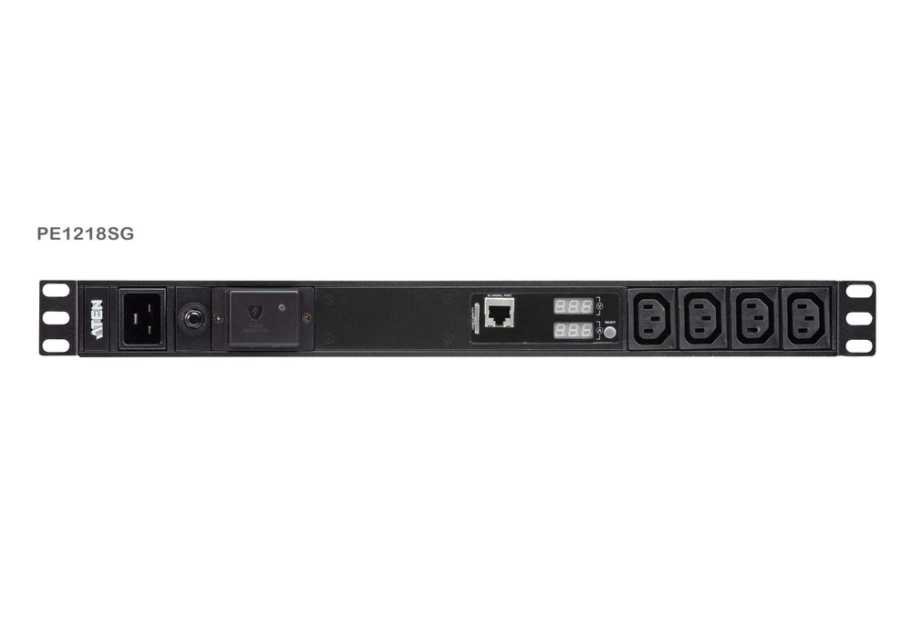 EAN 4710469340857 - ATEN PE1218SG-AT-G unidad de distribución de energía (PDU) 18 salidas AC Negro imagen 1