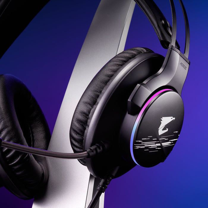 EAN 4719331551995 - GIGABYTE AORUS H1 auricular y casco Auriculares Alámbrico Diadema Juego USB tipo A Negro imagen 13