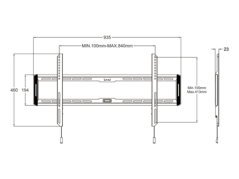 EAN 7350073731015 - Multibrackets 1015 soporte para TV 2,16 m (85") Negro imagen 8