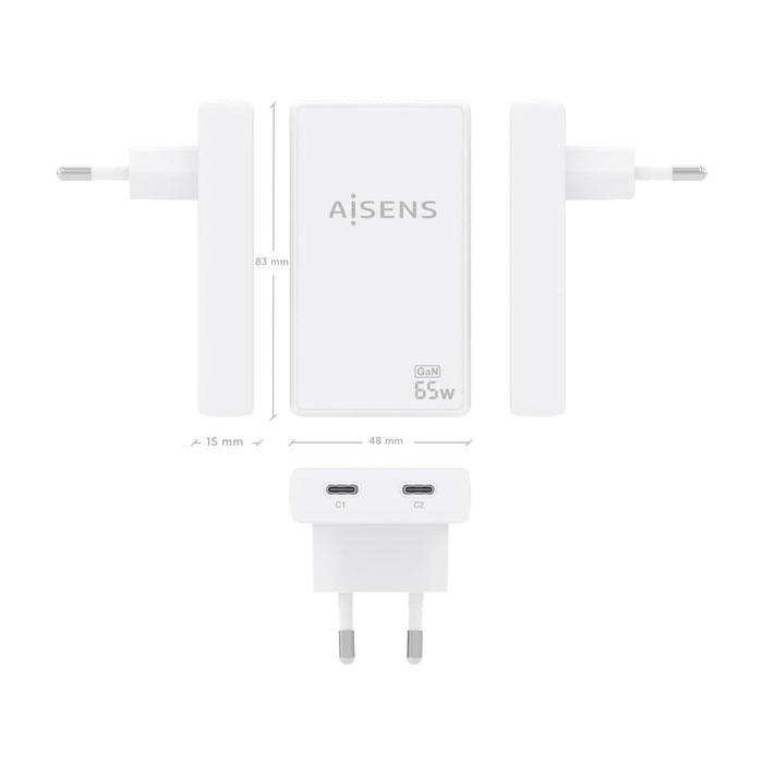 EAN 8435739904190 - AISENS ASCH-65W2P077-W cargador de dispositivo móvil imagen 4