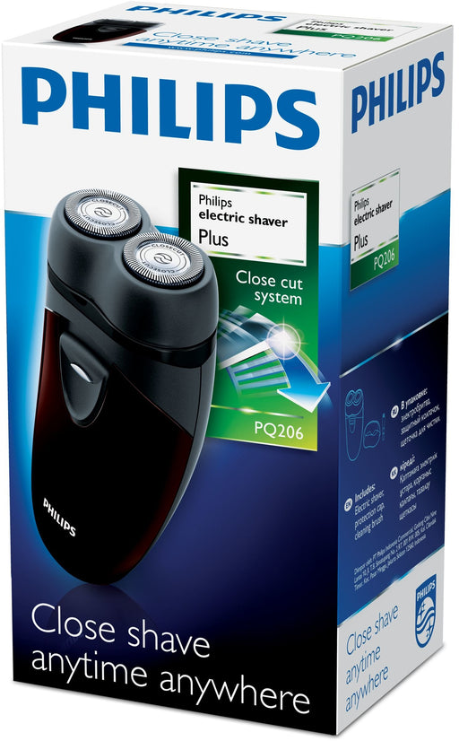EAN 8710103968849 - Philips PQ206/18 afeitadora Máquina de afeitar de rotación Negro, Burdeos imagen 2