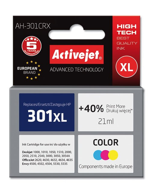 EAN 5901452155049 - Activejet AH-301CRX cartucho de tinta 1 pieza(s) Compatible Alto rendimiento (XL) Cian, Magenta, Amarillo imagen 2