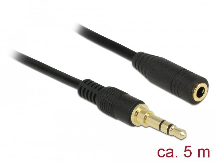 EAN 4043619855902 - DeLOCK 85590 cable de audio 5 m 3,5mm Negro imagen 1