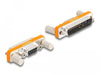 EAN 4043619669813 - DeLOCK 66981 cambiador de género para cable D-Sub 9 pin D-Sub 25 pin Naranja, Plata imagen 1