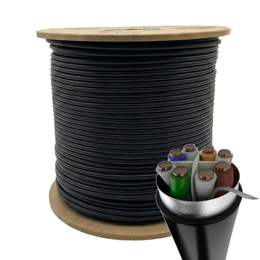 EAN 5605922001293 - Phasak BOBINA DE CABLE RJ45 FTP PHR 672 CAT.6/ 305M/ GRIS cable de red Negro Cat6 F/UTP (FTP) imagen 1