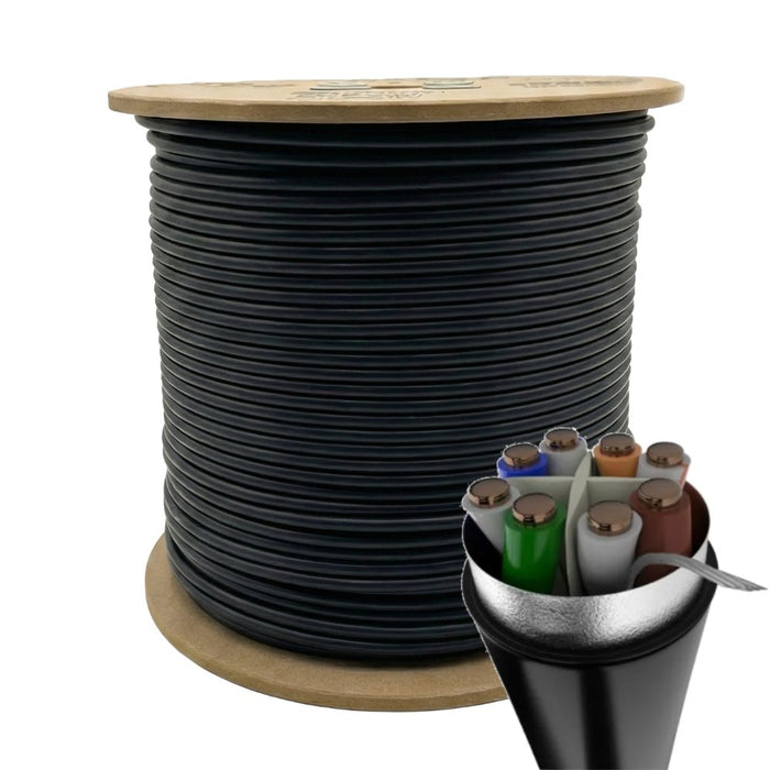 EAN 5605922001293 - Phasak BOBINA DE CABLE RJ45 FTP PHR 672 CAT.6/ 305M/ GRIS cable de red Negro Cat6 F/UTP (FTP) imagen 1