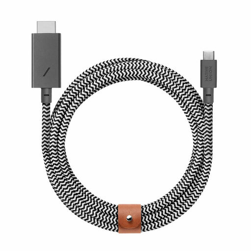 EAN 4895200430919 - Native Union BELT-C-HDMI-ZEB-3 adaptador de cable de vídeo 3 m HDMI tipo A (Estándar) USB Tipo C Negro, B imagen 1