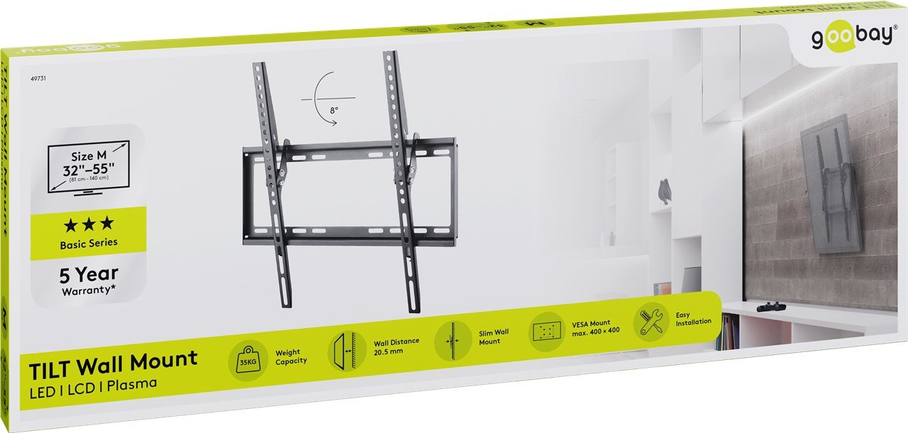 EAN 4040849497315 - Goobay 49731 soporte para TV 139,7 cm (55") Negro imagen 9