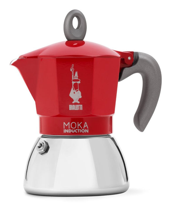 EAN 8006363029261 - Bialetti Moka Induktion Cafetera italiana 0,28 L Rojo, Acero inoxidable imagen 1