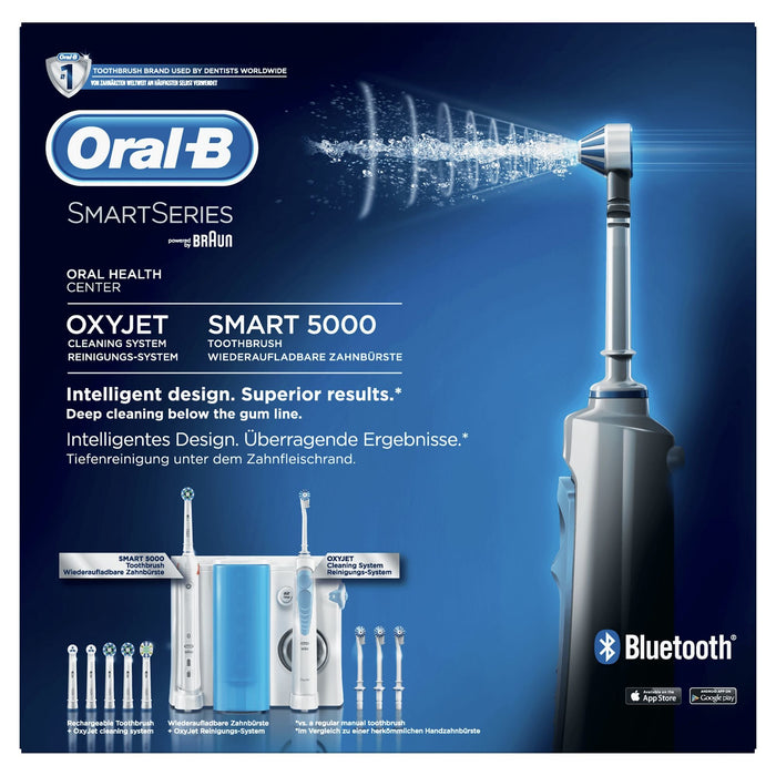 EAN 4210201196648 - Oral-B Smart 5000 + Oxyjet Adulto Cepillo dental oscilante Azul, Blanco imagen 8