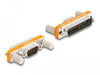 EAN 4043619669806 - DeLOCK 66980 cambiador de género para cable D-Sub 9 pin D-Sub 25 pin Naranja, Plata imagen 1