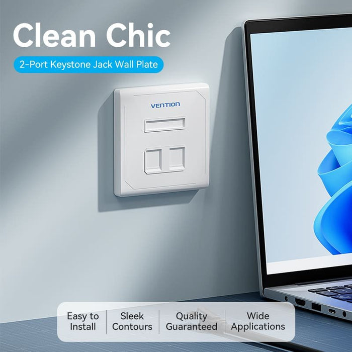 EAN 6922794781030 - Vention IFEW0 placa de pared y cubierta de interruptor Blanco imagen 2