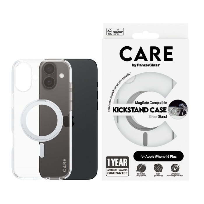EAN 5715685003899 - PanzerGlass CARE™ by ® Case Transparent w. Silver Kickstand & MagSafe iPhone 16 Plus funda para teléfono  imagen 2