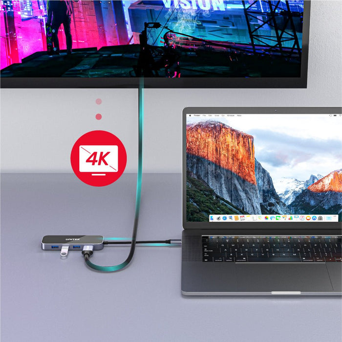 EAN 4894160048097 - UNITEK uHUB H6 Alámbrico USB 3.2 Gen 1 (3.1 Gen 1) Type-C Negro, Gris imagen 5