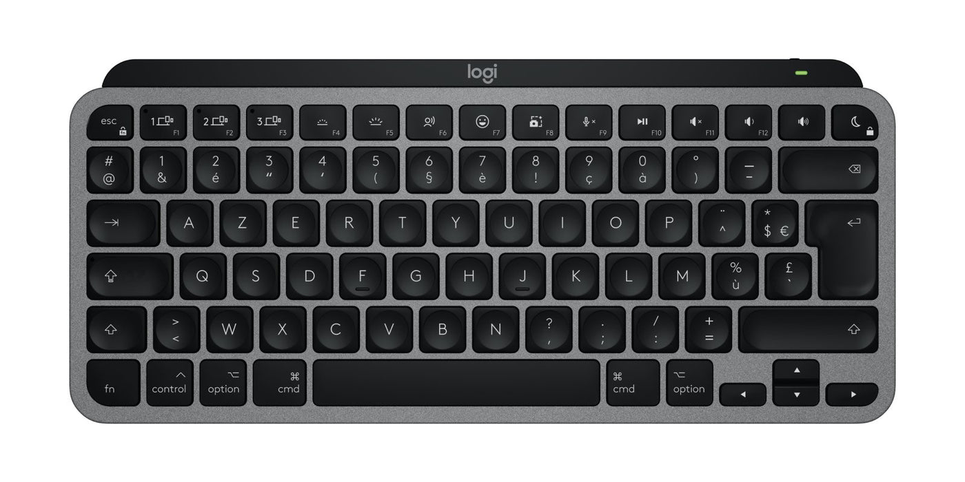 EAN 5099206122048 - Logitech MX Keys Mini For Mac teclado Hogar / Oficina Bluetooth AZERTY Francés Negro, Gris imagen 1