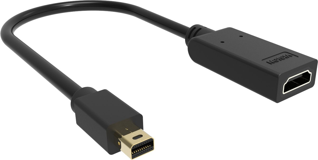 EAN 4979147000005 - Vision TC-MDPHDMI/BL adaptador de cable de vídeo Mini DisplayPort HDMI tipo A (Estándar) Negro imagen 4