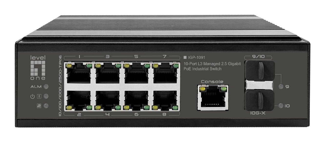 EAN 4015867245132 - LevelOne IGP-1091 Gestionado L3 2.5G Ethernet (100/1000/2500) Energía sobre Ethernet (PoE) Montaje en par imagen 1