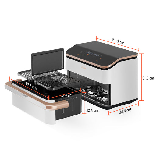 EAN 0810123675715 - Cosori Dual Blaze Twinfry Chef Edition Doble 10 L Independiente 2800 W Freidora de aire caliente Oro rosa imagen 2