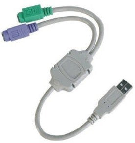 EAN 4260113560549 - M-Cab USB A - 2 x PS/2 cable ps/2 0,15 m 2x 6-p Mini-DIN Blanco imagen 1