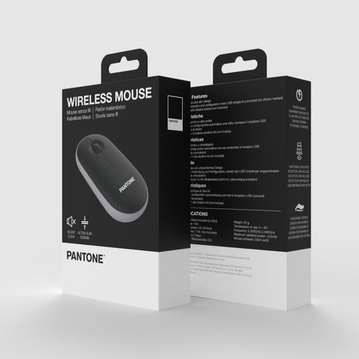 EAN 4713213369937 - Pantone PT-MS001BK ratón Oficina mano derecha 1200 DPI imagen 2